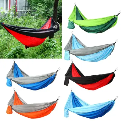 ZHANXENG498 Portable Lightweight Outdoor Travel Double Person Hammock Hanging Bed Hiking Camping Swing