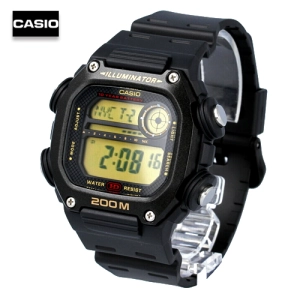 สินค้า Velashop นาฬิกาข้อมือผู้ชายคาสิโอ CASIO Digital สายเรซิน สีดำ รุ่น DW-291H-9AVDF, DW-291H-9A, DW-291, DW291