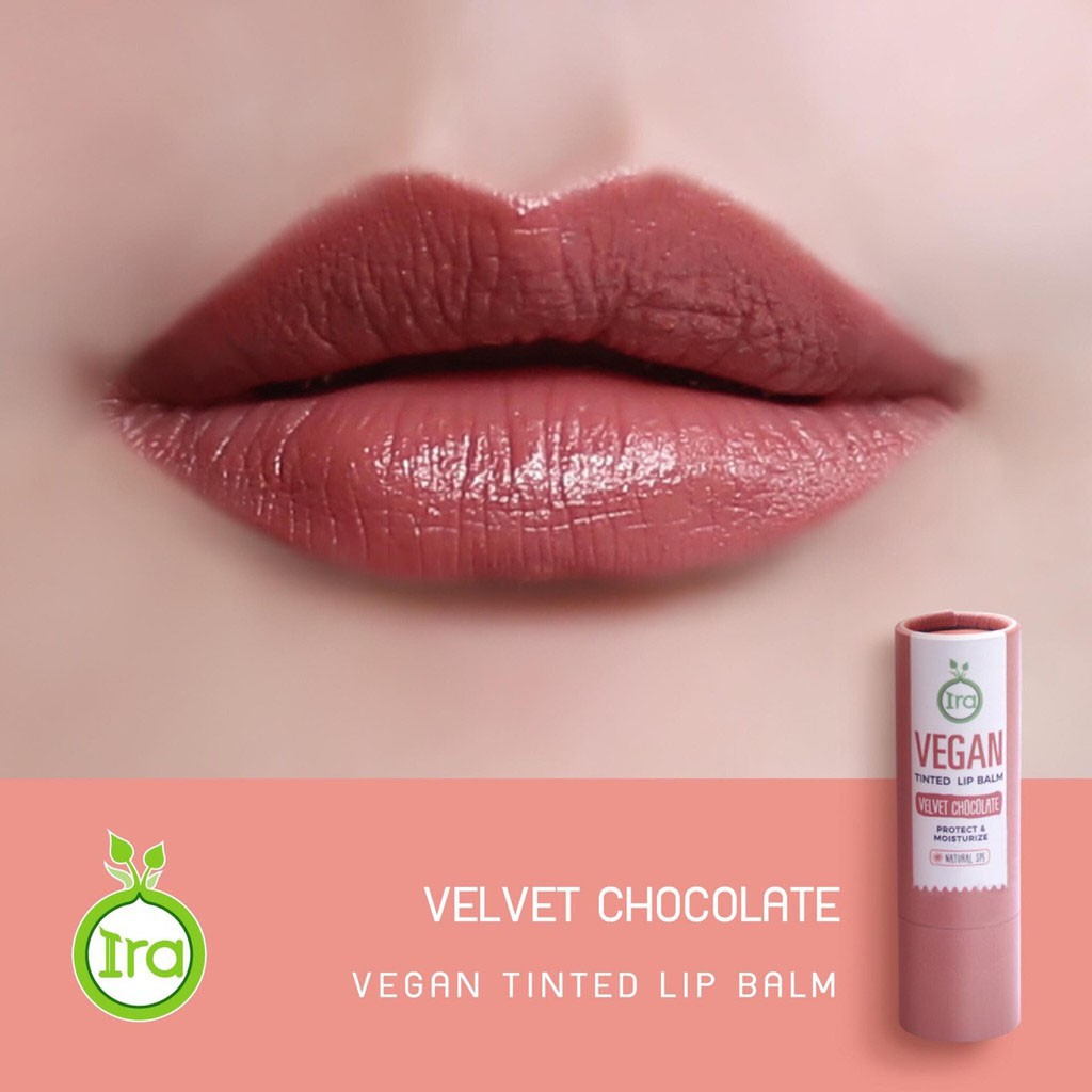 Ira ทินท์ลิปบาล์มวีแกน เวลเวทช็อคโกแลต Vegan Tinted Lip Balm Velvet Chocolate (5g)