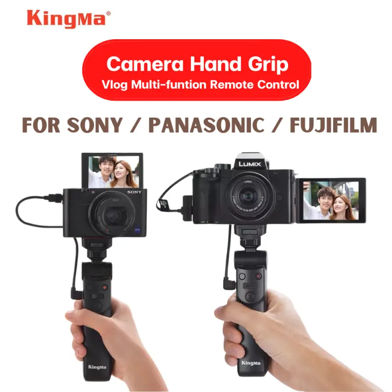 ภาพสินค้าKingma Sony / Canon / Panasonic / Fujifilm Camera Hand Grip Vlog Multi-funtion Remote Control Selfie Stick Vlogging Grip จากร้าน 789 Action Camera บน Lazada ภาพที่ 1
