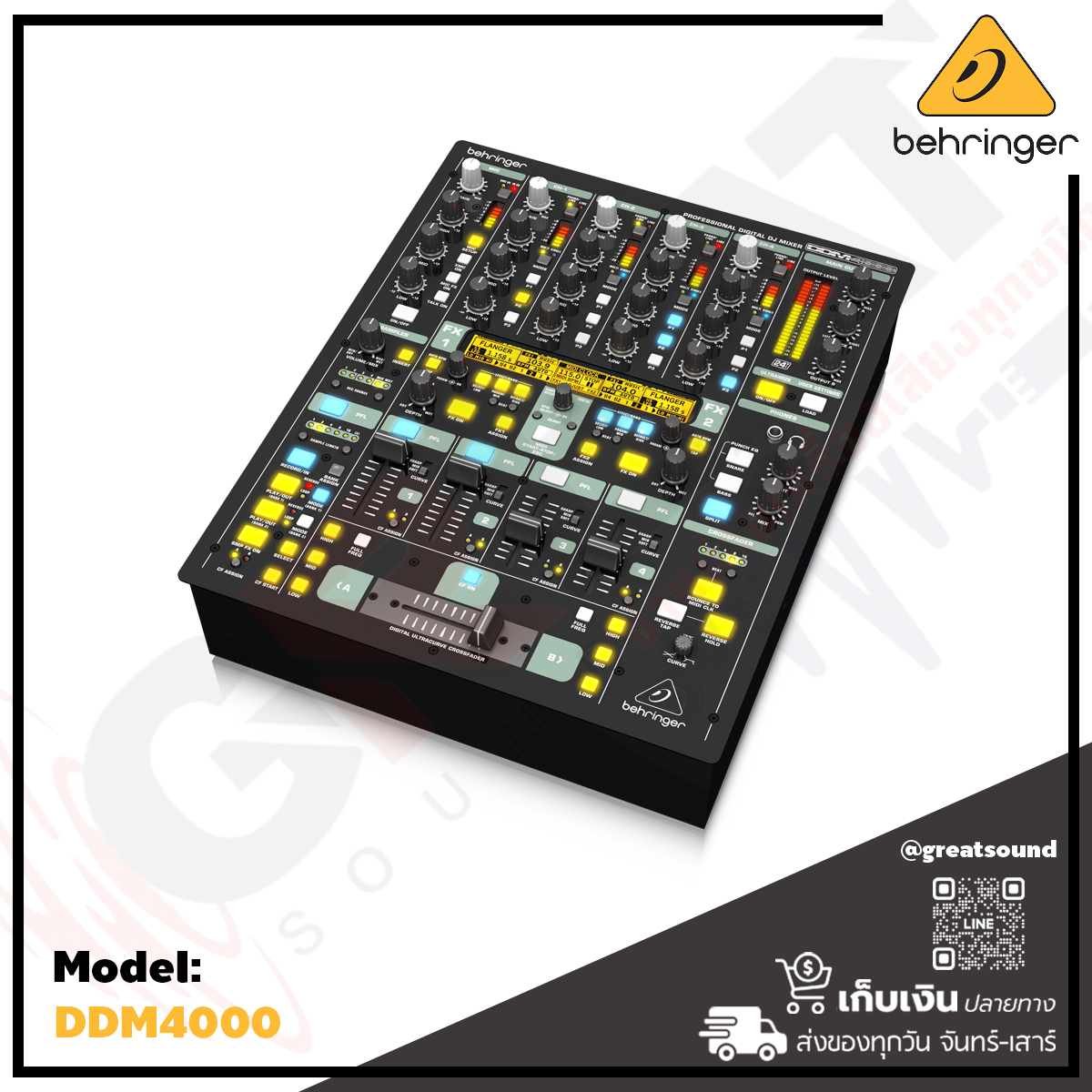 BEHRINGER DDM4000 djミキサー 4ch 動作品 BEHRINGER DDM4000 DJ