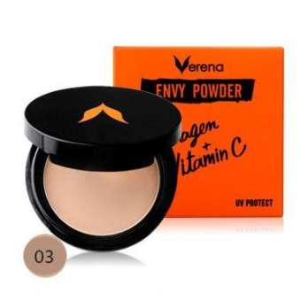 (ของแท้ 100%/ส่งฟรี kerry) Verena Envy Powder (10 g.) แป้งพัฟ แป้งเอนวี่ เวอรีน่า ผสม Collagen + Vitamin C