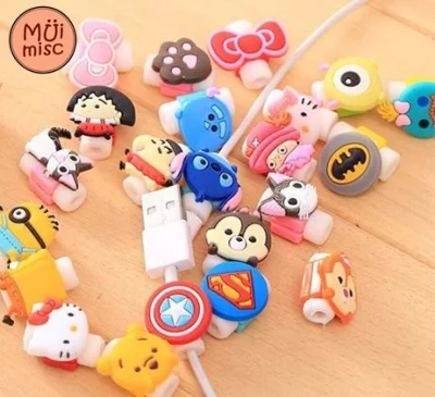 MUIMISC - Cute Cartoon USB Charger Cable Winder Protective Case Earphone Cord Sleeve Wire Cover Data line Protector For iphone 7 8 plus