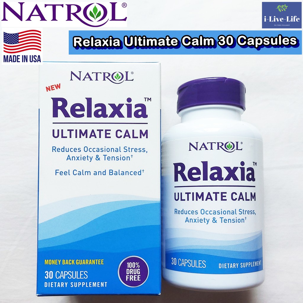 อาหารเสริม Relaxia Ultimate Calm 30 Capsules Natrol iLiveLife