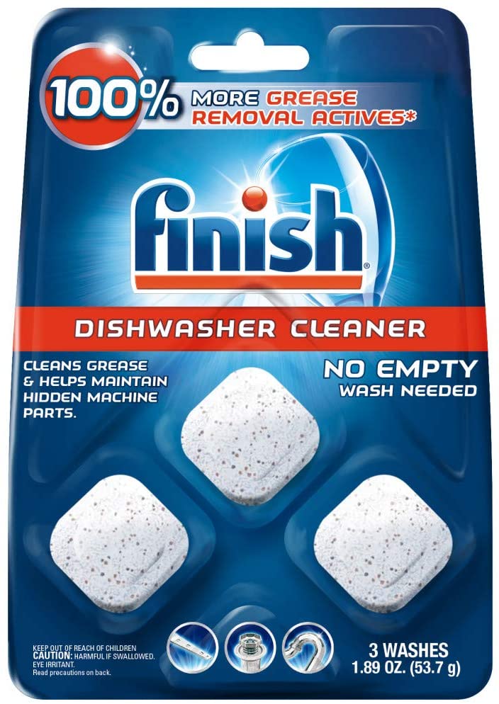 ฟินิช ทำความสะอาด เครื่องล้างจาน 3 ก้อน Finish In-Wash Dishwasher Cleaner : Clean Hidden Grease and Grime 3 Tablets