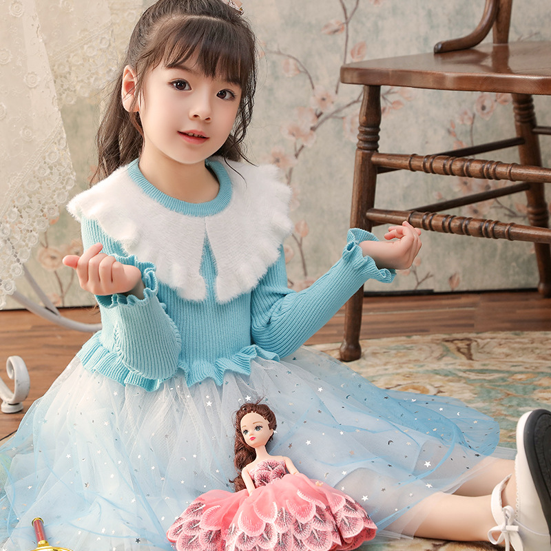 2021 Kid Child Girl Tutu Dress Pearl Tulle Party Wedding Birthday Valentines Day Dresses For Girls