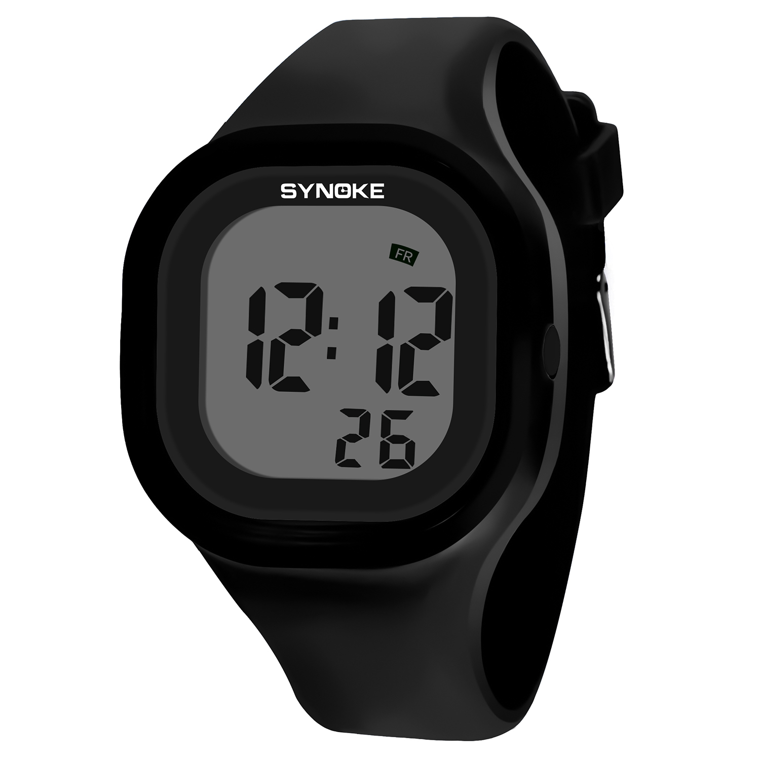 ผู้หญิง Synoke 66896 กันน้ำสีดำนาฬิกาข้อมือดิจิตอลกีฬานาฬิกาแฟชั่นเย็น