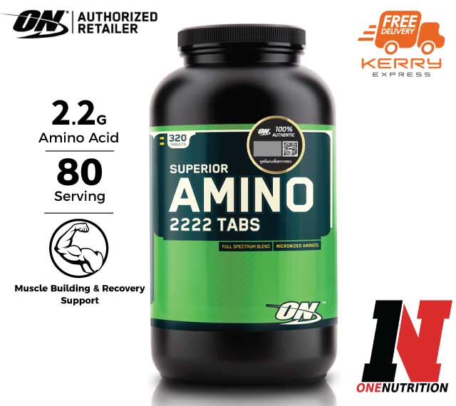 Optimum Nutrition Superior Amino 2222 - 320 Tablets อมิโนฟื้นฟูกล้ามเนื้อ EAA แบบเม็ด