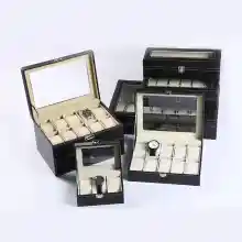 ภาพขนาดย่อของภาพหน้าปกสินค้า* With wholesale * have 6 size * watch box holder box watches BMW3/6/htc10/12/20 hos/6-dzm-24 hos box watch collector storage box watch Box3 6 BC-10. with 6-dzm-24 box leather watch จากร้าน CY livingmall บน Lazada