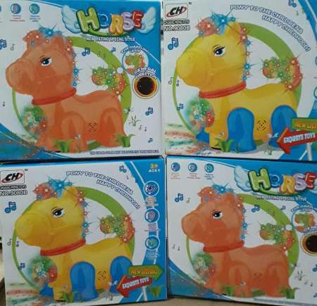Horse toy.ม้าชนถอยมีไฟแสงสีและเสียง