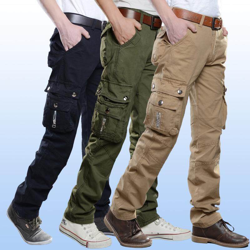 กางเกงผู้ชาย กางเกงยุทธวิธี กางเกงวินเทจ ผช  กางเกงขายาวชาย กางเกงทรงลุง ผช หลวม 2021