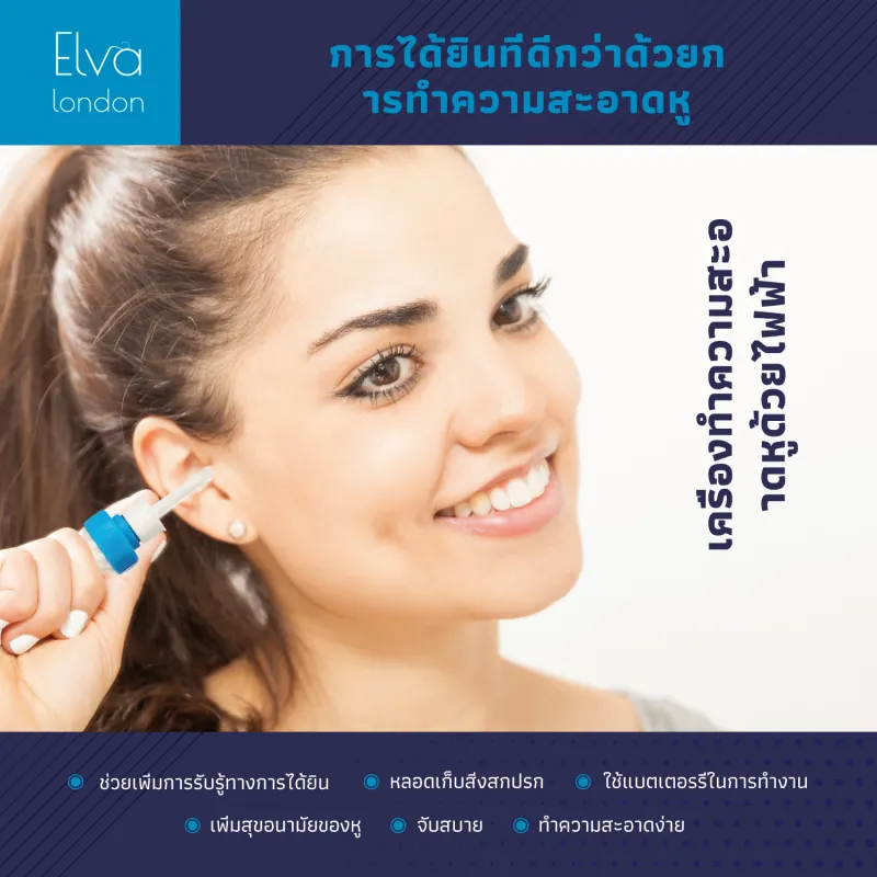 ภาพสินค้าElva London - เครื่องดูดขี้หู เครื่องแคะหูไฟฟ้า เครื่องทำความสะอาดรูหู Electric Ear wax Cleaner Earwax Removal Swab Cleaning Ce Ear Care Kit Ear-pick อุปกรณ์การพยาบาล จากร้าน Elva London Official บน Lazada ภาพที่ 2