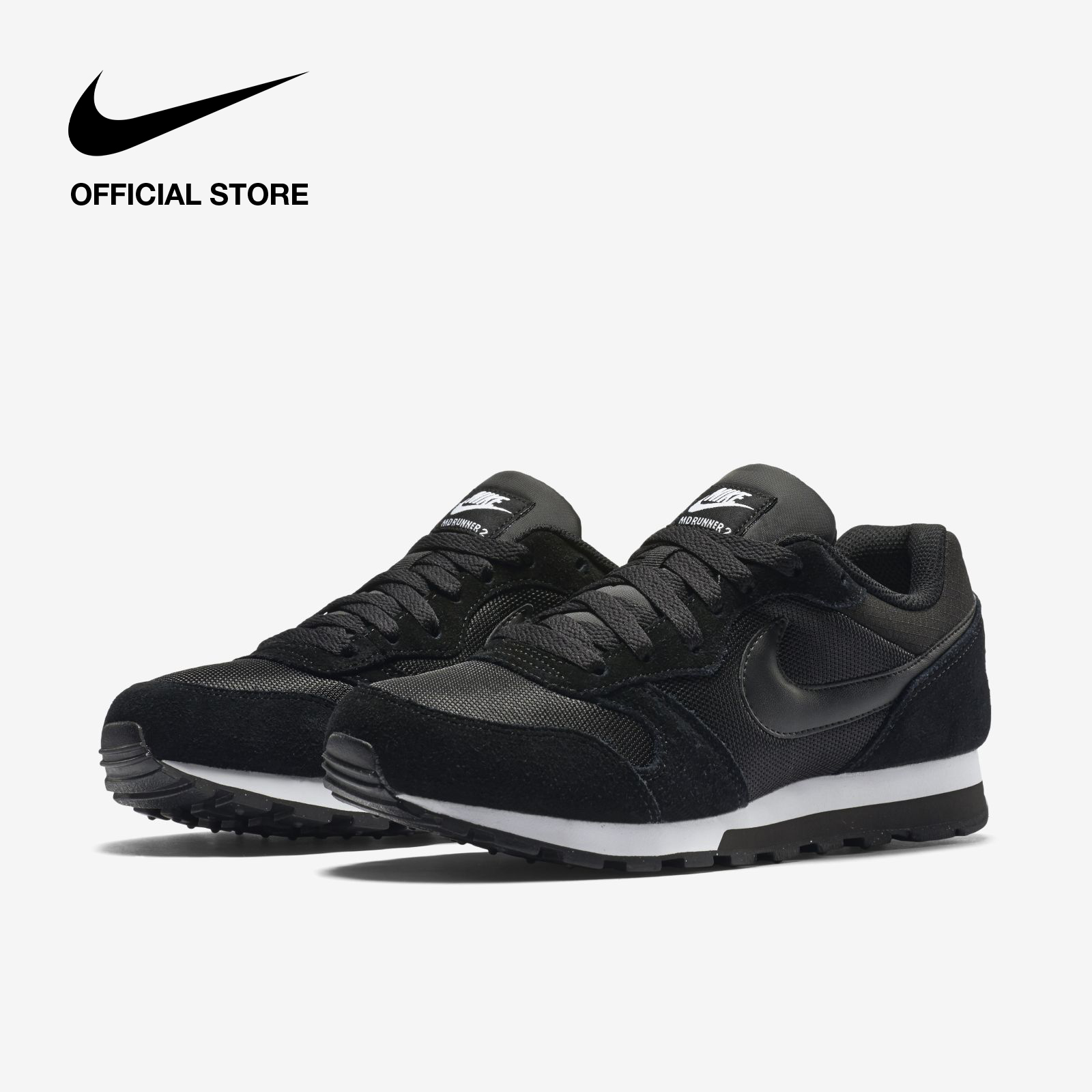 Nike Women's MD Runner 2 Shoes - Black รองเท้าผู้หญิง Nike MD Runner 2 - สีดำ