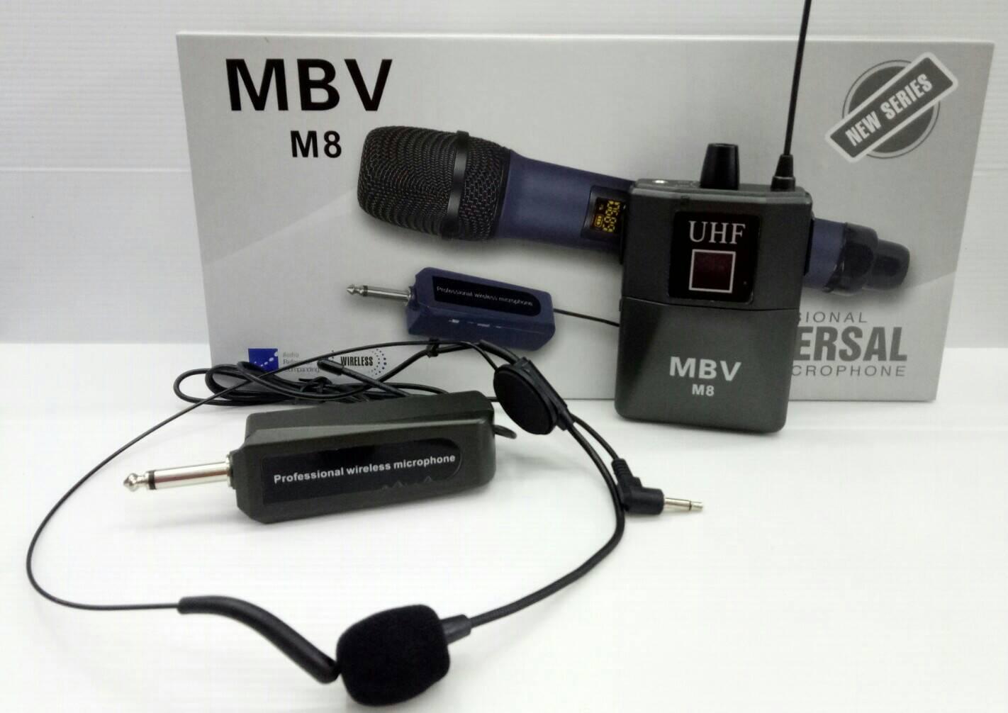 MBVไมค์โครโฟน ไมค์ครอบหัวแบบเดียว ชุดรับ-ส่งไมโครโฟนไร้สาย Wireless ...