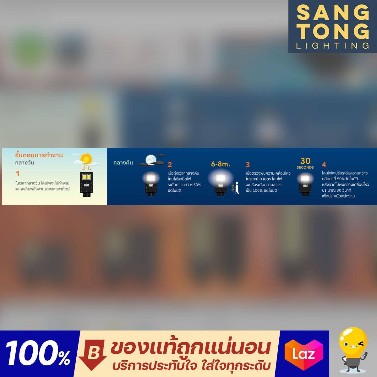 Lamptan LED Solar Streetlight Smart Sensor GENIX 100 
