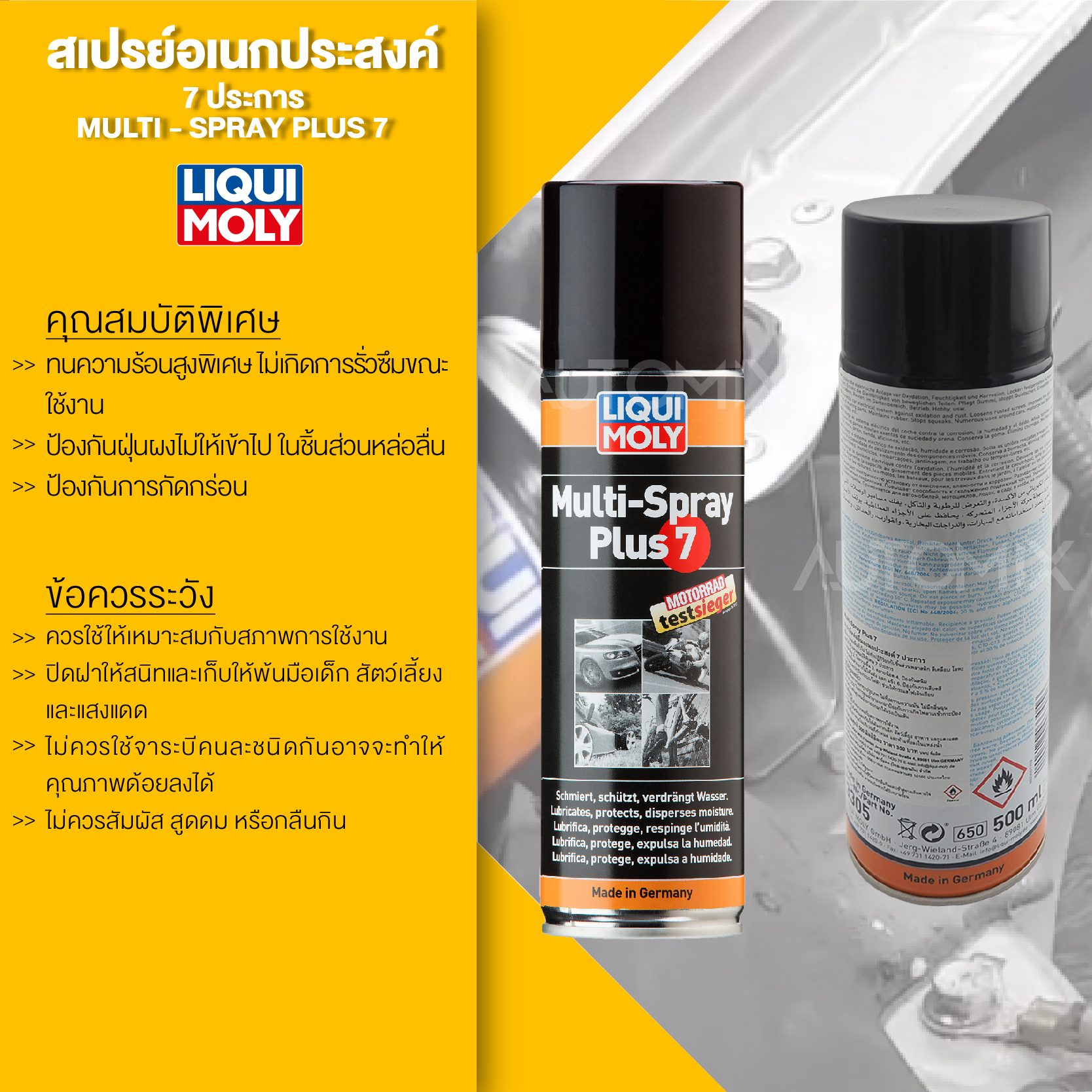 Liqui Moly Multi-Spray Plus 7 (500 Ml) – Vielseitiges Reinigungsspray Für Auto & Haushalt