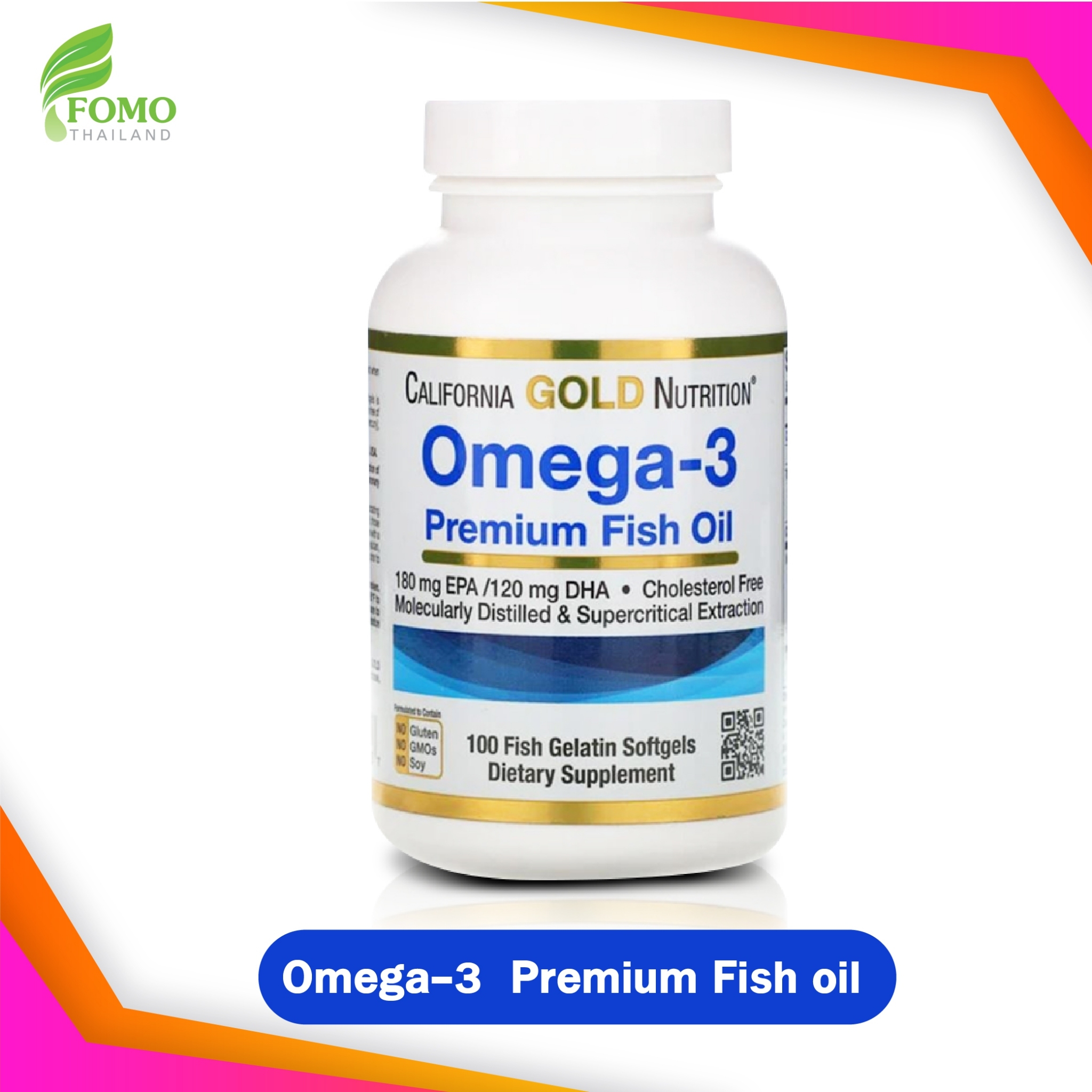 [Exp2022] California Gold Nutrition,Omega 3 [100 Softgels] EPA DHA Fish oil