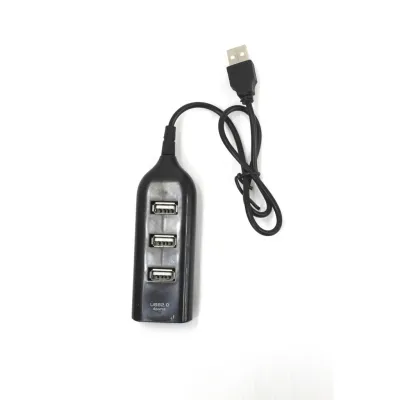 High Speed 480Mbps 4-Port USB 2.0 Hub สีดำ
