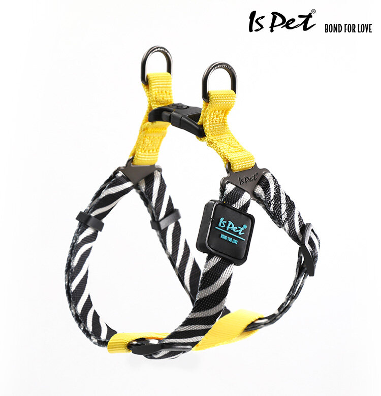 ISPET - Easy Walk Harness สายรัดอก สุนัขและแมว สีเหลือง ดำ