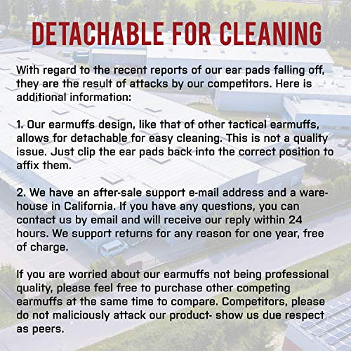 ACT FIRE Shooting Earmuffs, Electronic Hearing Ear Protection for Range