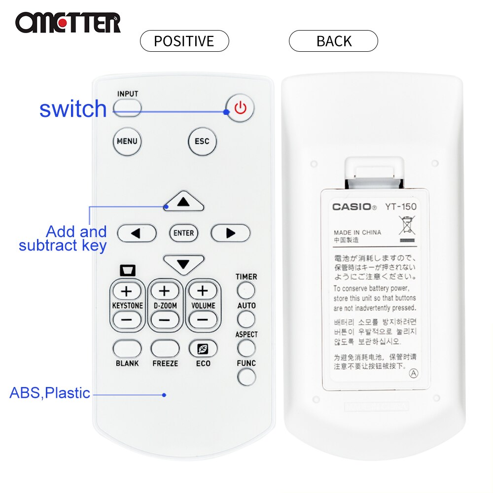 Brand new YT150 for Casio projector remote control YT140 YT151 XJV1