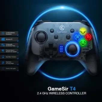 GameSir T4/T4 Pro Gamepad Controller จอยสติ๊กไร้สาย 2.4 กิกะเฮิร์ตซ์ตัวรับสัญญาณ USB สำหรับ PS3 / Switch / PC Windows Game