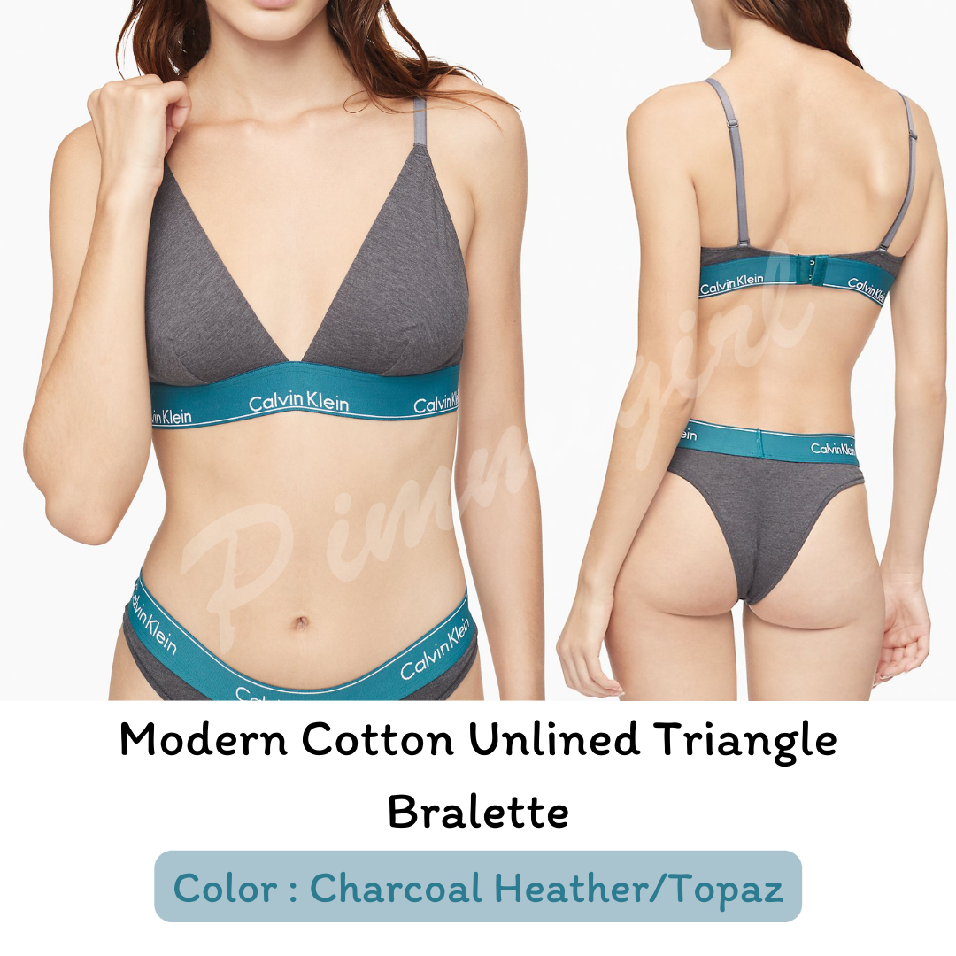 Modern Cotton Lightly Lined Triangle Bralette (มีฟองน้ำ)