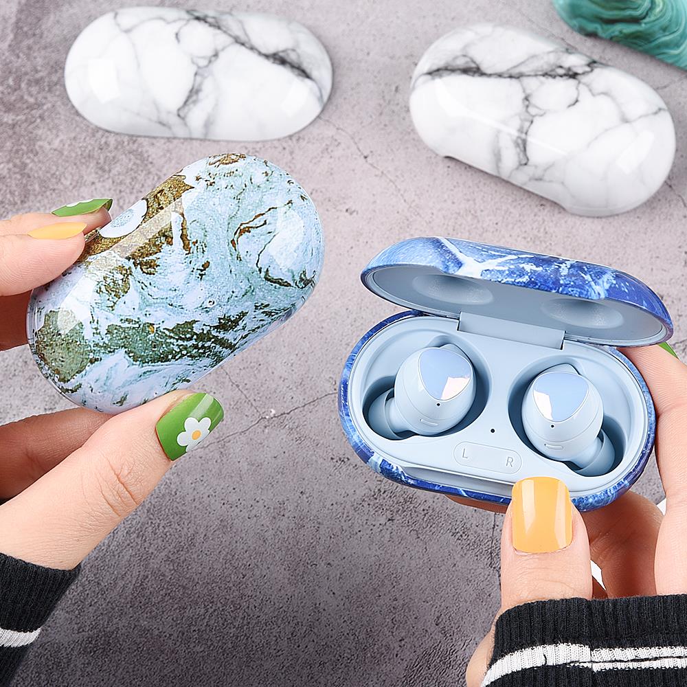 [HOT] Marble Pattern Case for Samsung Galaxy Buds Buds+ Case Hard PC Protective Cover for Samsung galaxy buds plus buds buzz Case Capa