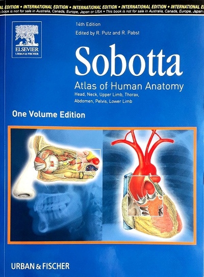 SOBOTTA : ATLAS OF HUMAN ANATOMY (PAPERBACK) Author: R. Putz ED/Year: 14/2008 ISBN: 9780702033223