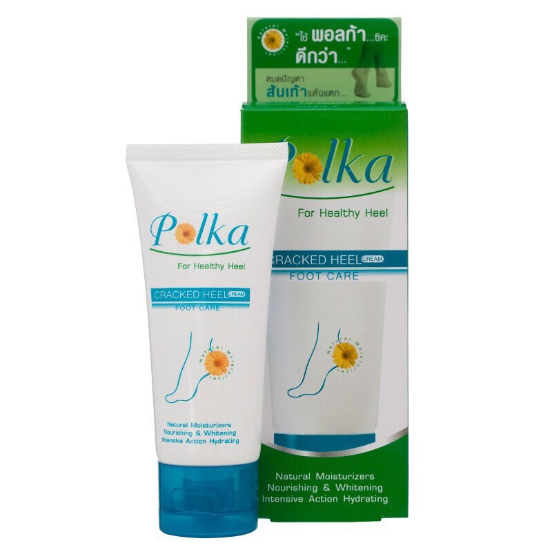 Polka Cracked Heel Cream Foot Care พอลก้า ครีมทาส้นเท้าแตก สมานรอยแตก  (25G.) | Lazada.Co.Th