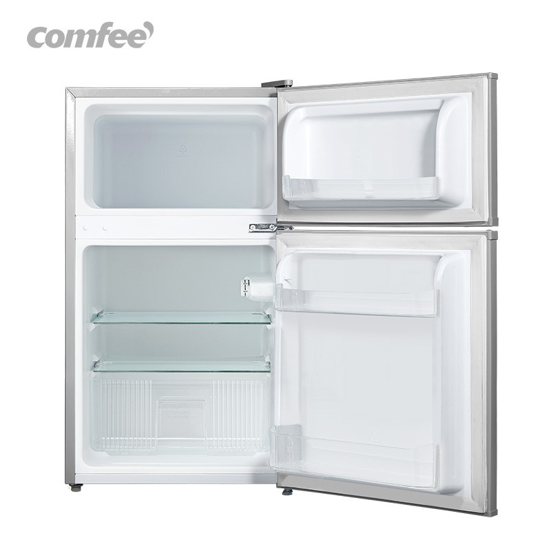 Comfee ตู้เย็น 2 ประตู แช่แข็งได้ ขนาด 3.1Q สีเงิน รุ่น RCT124LS1 3.1Q mini bar ขนากเล็ก ราคาถูก แยกเก็บได้ แช่แข็งได้ มาใหม่