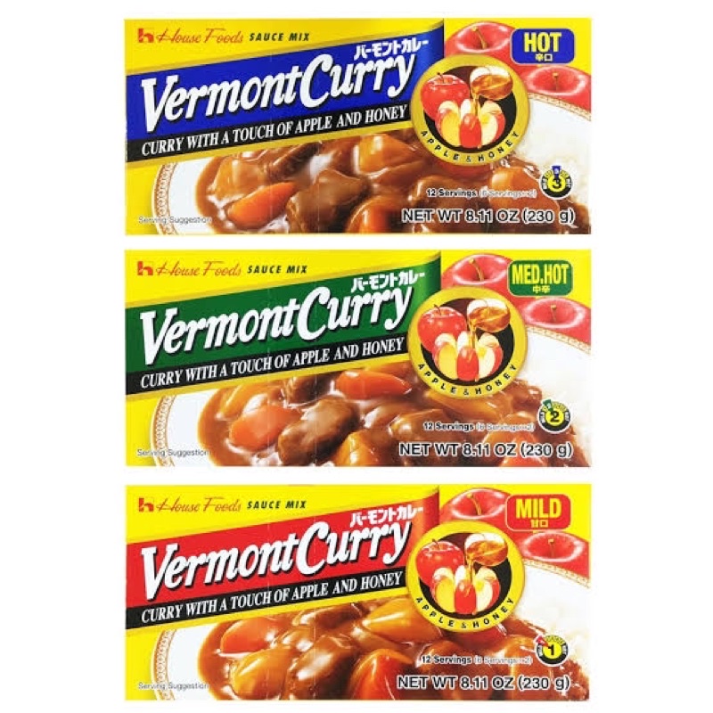 สินค้าเข้าใหม่ Premium 🔹 house vermont curry 115 g.แกงกะหรี่ก้อน 3ระดับ