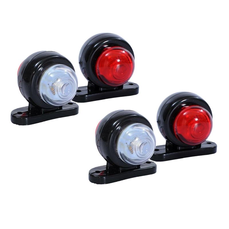 4x Red White Corner Side Marker LED Lights Outline Lamp Truck Trailer Bus 12V 4x Red White Corner Side Marker LED Lights Outline Lamp Truck Trailer Bus 12V