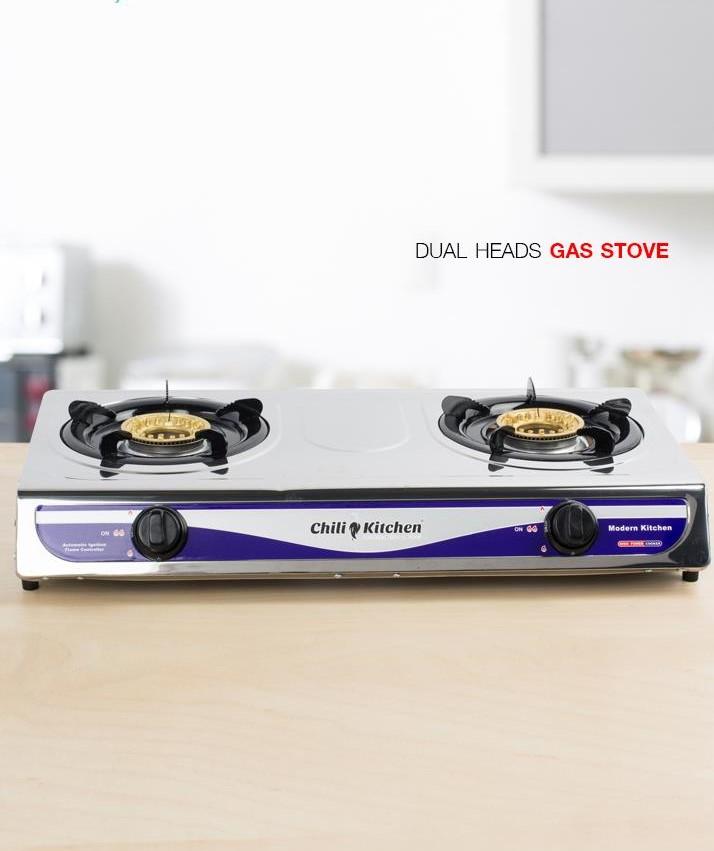 เตาแก๊สสแตนเลสหัวคู่