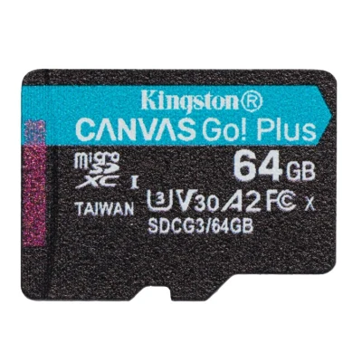 KINGSTON 64 GB MICRO SD CARD (ไมโครเอสดีการ์ด) CANVAS GO PLUS (SDCG3/64GB)