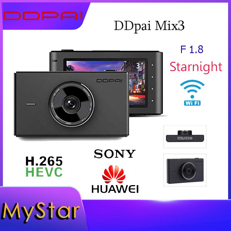 กล้องติดรถยนต์ XIAOMI YOUPIN DDPai Mix3 Dash CAM หน่วความจำในตัว32G ,1080P Sony Imx307 SENSOR ,h.265 F1.8 รูรับแสง WDR G - Sensor (Chinese ver.)