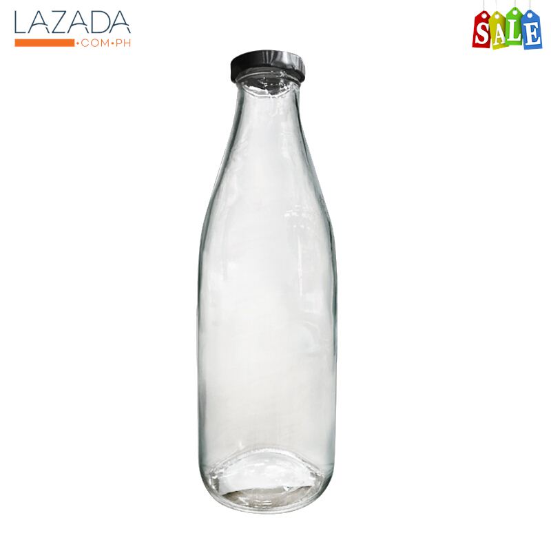 ขวดน้ำแก้ว รุ่น ZJ072-1 ความจุ 1 ลิตร สีใส คุณภาพดี