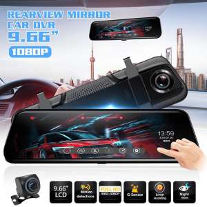 Anytek T12 + 9.66 นิ้วหน้าจอสัมผัส หน้า1080 p หลัง 720 p Dual เลนส์กล้อง DVR กระจกมองหลัง Night vision Dash Cam Video Recorder G - sensor มีภาษาไทย รุ่นใหม่ล่าสุด ราคาถูกที่สุดในประเทศไทย