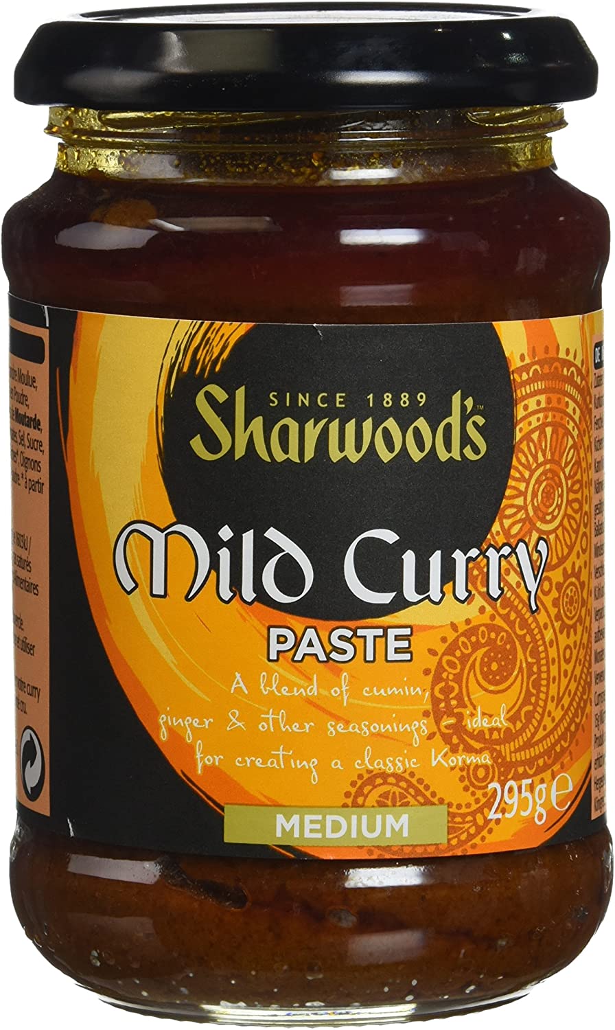 Sharwood's Mild Curry Paste 295g ชาร์วูดส์ พริกแกงสำหรับทำอาหารอินเดีย เผ็ดน้อย 295กรัม