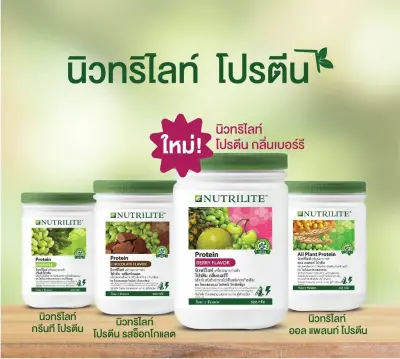 Nutrilite All Protein Powder Mixed แท้ช็อปไทย 100% (Berries,Green Tea,Chocolate,All plant)