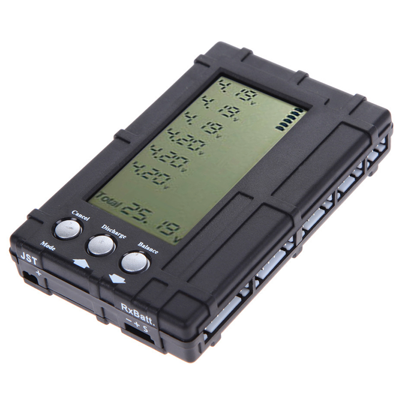 3 in 1 lcd rc battery discharger balancer meter tester for 2-6s lipo li-fe battery voltage meter