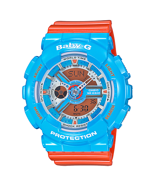 นาฬิกา รุ่น BA-110 Casio Baby-G นาฬิกาข้อมือผู้หญิง สายเรซิ่น รุ่น BA-110DC-2A1สีน้ำเงิน BA-110DC-2A2 - สีน้ำเงินสีอ่อนใหม่ของแท้100% แบตเตอรี่10 ปี ประกันศุนย์ CMG 1ปี จากร้าน MIN WATCH สีของสายนาฬิกา BA-110NC-2A