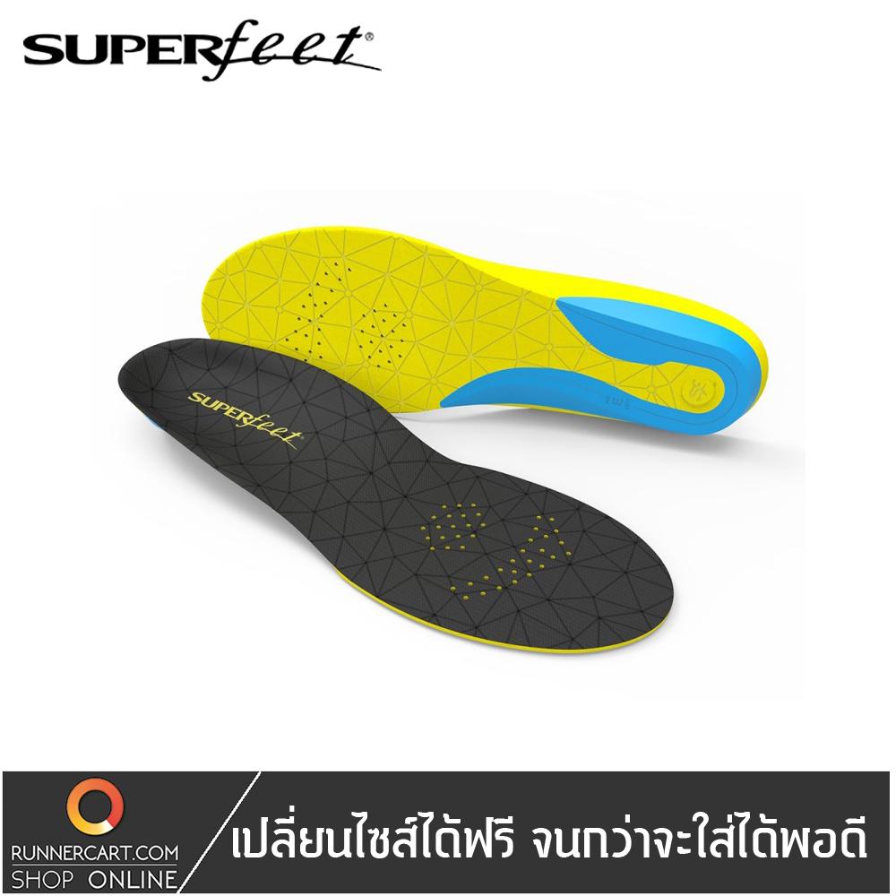 Superfeet Flex Thin Insole แผ่นรองรองเท้ารุ่นบาง สี Yellow, C : Men's 5.5-7US or Women's 6.5-8US