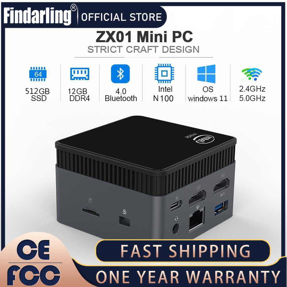 ZX01 Quard Core Windows 11 Mini PC Intel N100 2.9GHZ DDR4