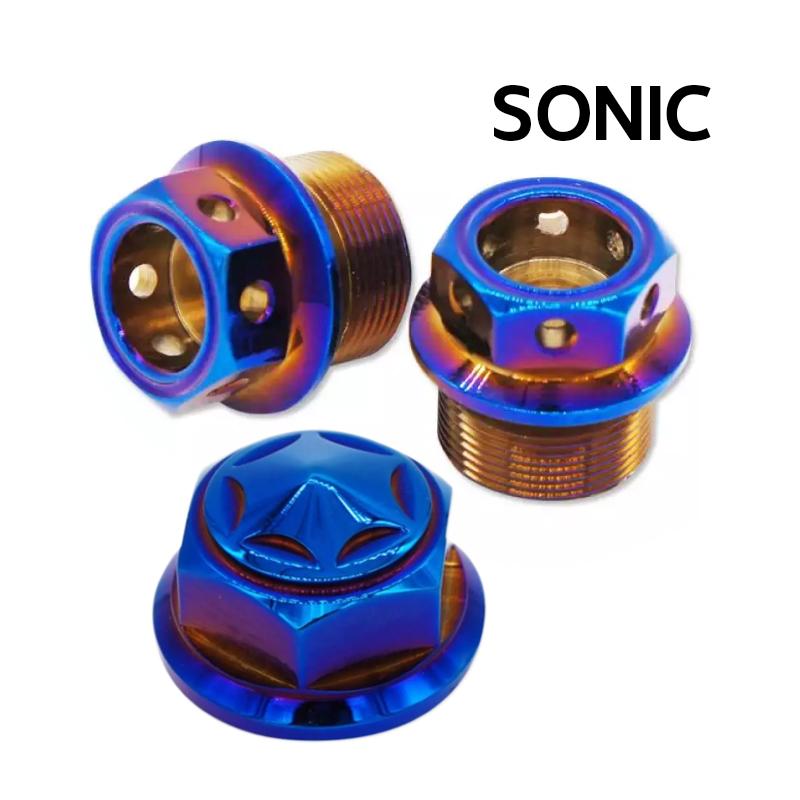 (ชุดสุดคุ้มx2) น๊อตหัวโช๊ค (เลส//หัวเจาะ) SONIC สีน้ำเงิน + น๊อตแผงคอ (H-2) สำหรับ MSX, ZOOMER-X, SONIC สีน้ำเงิน (ชุดสุดคุ้มx2) น๊อตหัวโช๊ค (เลส//หัวเจาะ) SONIC สีน้ำเงิน + น๊อตแผงคอ (H-2) สำหรับ MSX, ZOOMER-X, SONIC สีน้ำเงิน