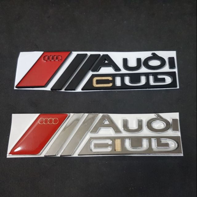 Best saller /// AUDI CLUB LOGO 3D โลโก้แต่งรถยนต์ แป้นเหยียบกันลื่น logo logoรถ โลโก้รถ ดุมล้อ BENZ