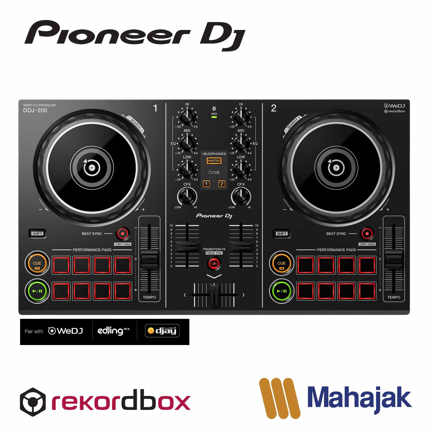 Pioneer DJ DDJ-200 | Smart DJ controller