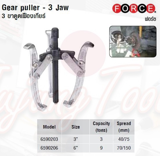 FORCE 3 ขาดูดเฟืองเกียร์ Gear puller - 3 Jaw