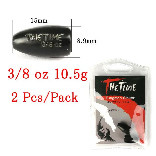 LZ】◘ TheTime Texas /Carolina /Drop Shot Rig Tungsten Sinkers 1/16-1 OZ  Bullet Weights Columnar 1.8-28g Bass Fishing Lures Accessories