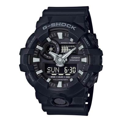 นาฬิกา Casio นาฬิกาแฟชั่นของแท้กันน้ำกันกระแทกสนามกีฬานาฬิกาเรืองแสงอเนกประสงค์ GA-700-1B  ( สีดำ )